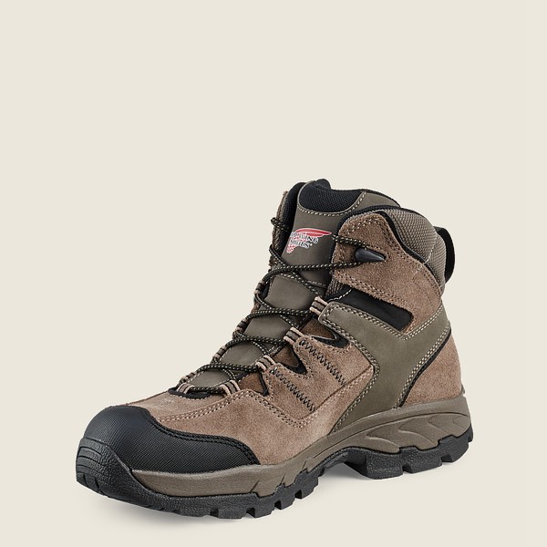 Botas Red Wing Hiking Hombre Grises Marrom - Truhiker - 6-Inch Waterproof Safety Toe - 291-KPLSFM